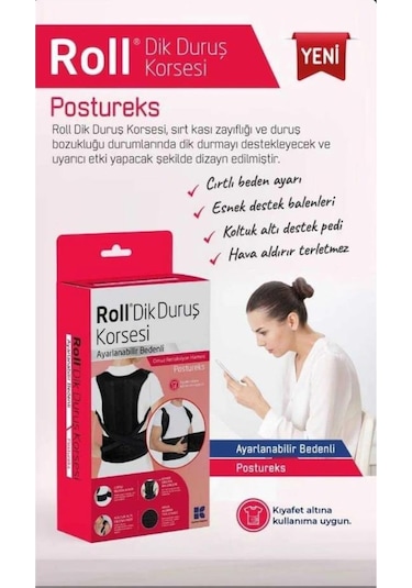 Roll Dik Duruş Korsesi Ayarlanabilir Bedenli Postureks