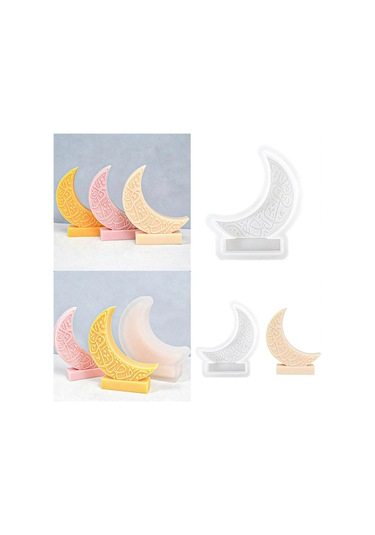 Ay Mum Silikon Kalıpları El Yapımı Mum Kalıpları Ay Şeklinde Reçi Diğer