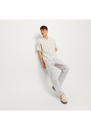 Jack&jones Jack Jones Pantolon Kane Summer Linen Blend Jogger Gri