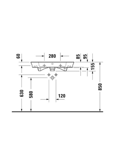 Duravit White Tulip Etajerli Lavabo 75 CM + Lavabo Bataryası Medium