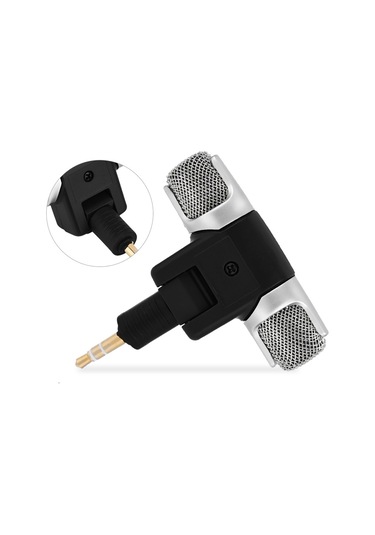 Moveevo Kompakt Stereo Mikrofon - Pc, Kaydedici, Md İçin Uygun, 0-90 Derece Açı Ayarlı, Pil Gerektirmeyen, Altın Kaplı Soketli