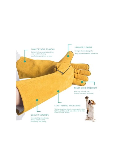 60 Cm Hayvan Taşıma Eldiveni - Isırık Önleyici Eldiven