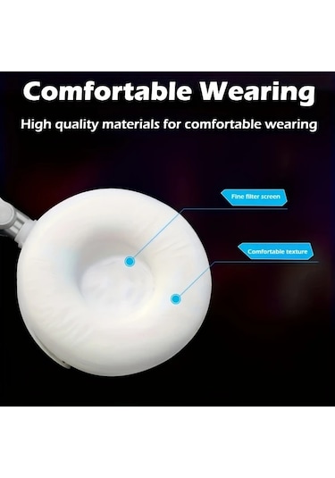 Oldfriend Beyaz Kablulu Kulaklık, Katlanır Bas Ve Mikrofonlu, 47.24 İnç Kablo, 3.55mm Jak