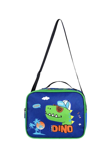 Waddell Lisanslı Dinazor Deri Nakış Desenli Erkek Çocuk İlkokul Sırt Çantası Ve Beslenme Çantası