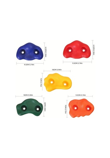 Besthome1 İç/dış Mekanlar İçin 12 Parça Kaya Tırmanışı Aksesuarı, Çok Renkli Çok Renkli