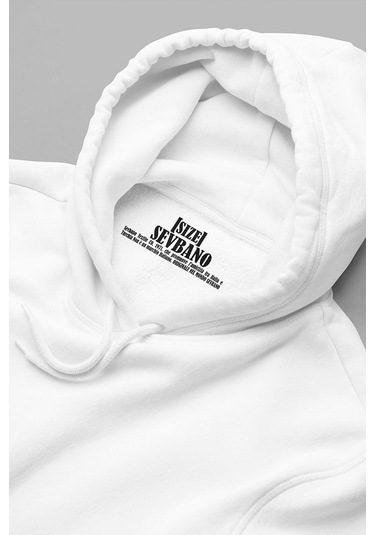 Sevbano Wolverine Karakter Baskılı Unisex Oversize Hoodie Beyaz