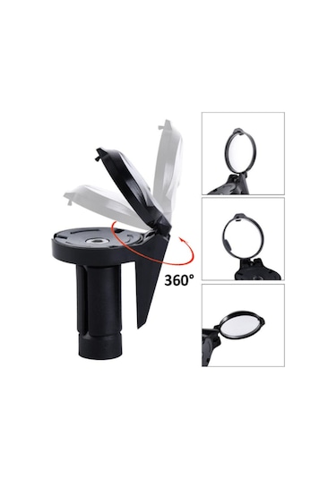 Xbyc 4015 Gidon Sonu 3d Mini Ayna Geniş Açılı Bisiklet Dikiz Aynası