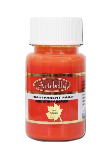 Artebella Transparan Cam Vitray Boyası 880350 Turuncu 50 ML Turuncu