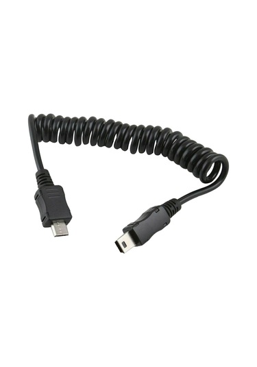 Spiral Micro Usb Erkek To Mini Usb Erkek Kablo - 1Metre