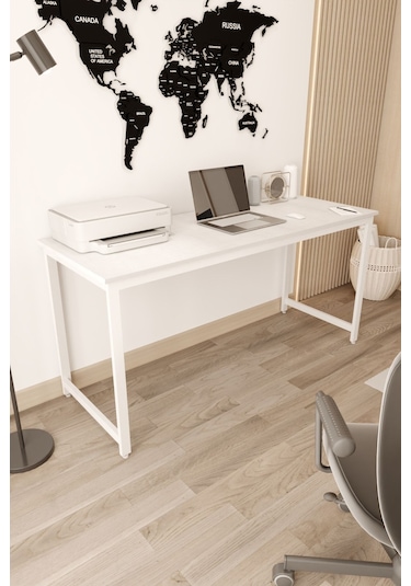 Çalışma Bilgisayar Ofis Masası 60x160 Cm - Beyaz