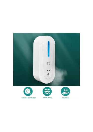 Tenfowee Duvar Tipi Dezenfektan Püskürtücü, Otomatik Sensörlü Alkollü Sprey, 180ml Kapasite Beyaz