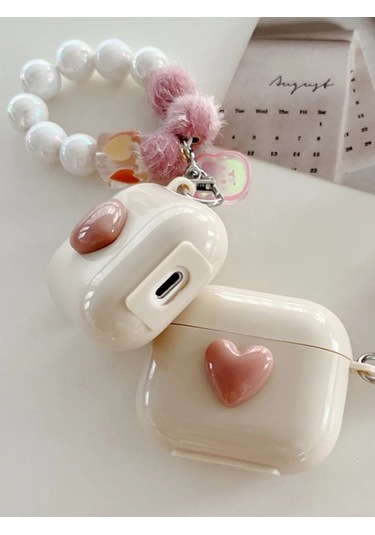 Cronax Airpods Uyumlu Pro2 İçin Silikon Kılıf, Anahtarlık İle 260921854 Bej