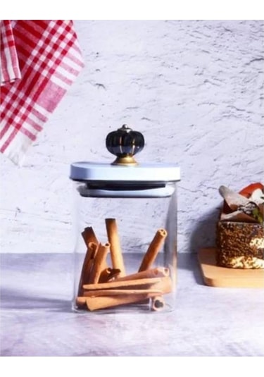 Kosova Ufl130 Kapaklı Vakumlu Cam Kavanoz 10x10x24cm