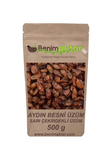 BenimAktar Çekirdekli Sarı Aydın Besni Üzüm 500 G