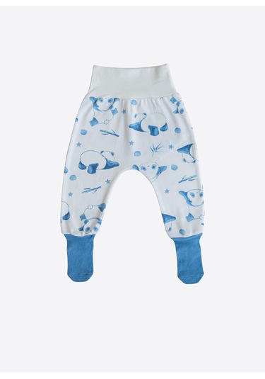 Organik Panda 3'lü Set Mavi Mavi