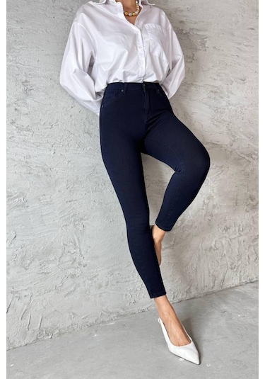Lacarino 7277-34 Mıra Kadın Jean Pantolon Navy Blue