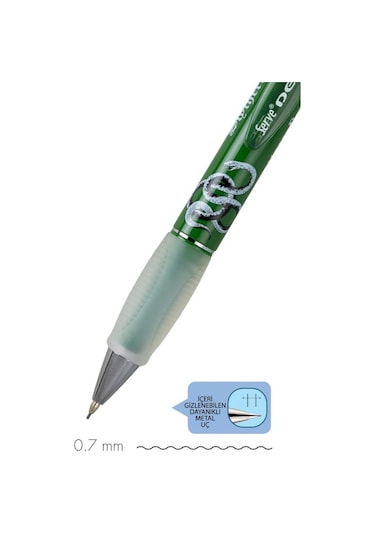 Serve Deep Versatil Kalem Harry Potter Slytherin 0.7 Mm Ergonomik Mekanik Uçlu Kalem Karışık/çok Renkli