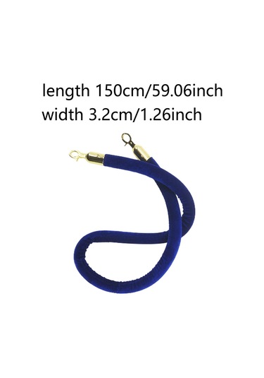 Suntek 59 Inç Kalabalık Kontrol Bariyer Halatı Şık, Kuyruk Altın Çırpı Kancası