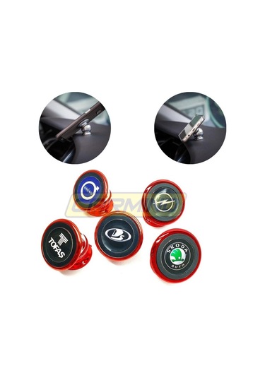 Kırmızı Mıknatıslı Metal Telefon Tutucu