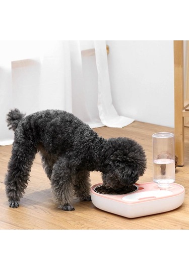 Sones Evcil Hayvan Kasesi Aşk Ve Nem Geçirmez Ağız Çift Kullanımlı Kase Kedi Otomatik Su Kasesi