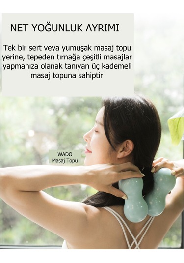 Vücut Egzersiz Mavi Renk Tekli Ve Fıstık Masaj Topu Seti Mavi