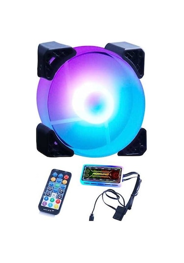 Didadodo 12cm Rgb Soğutma Fanı - Sessiz Hidrolik Yatak, Aura Sync, 1200 Rpm Beyaz Beyaz