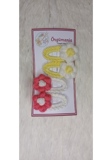 Amigurumi Toka - Çıtçıtlı Toka El Örgüsü 2 Çift 4 Adet