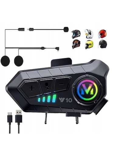 Kuryeciler İçin Y10 Motosiklet Kablosuz Kask Kulaklık Intercom Bl
