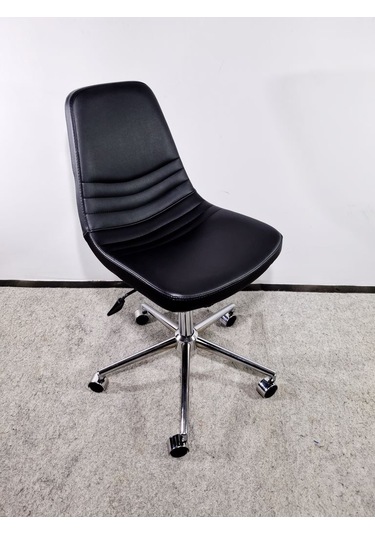 Bintaşmobilya Siyah Deri Rahat Ofis Toplantı Sandalyesi