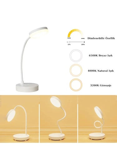 Forlife Usb Şarjlı Esnek Tasarımlı Dimlenebilir Masa Lambası
