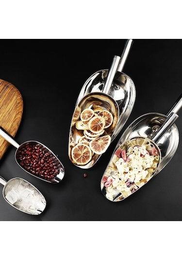 Borox Paslanmaz Çelik Tartım Küreği Şaşula Kürek 7.5 x 19 CM