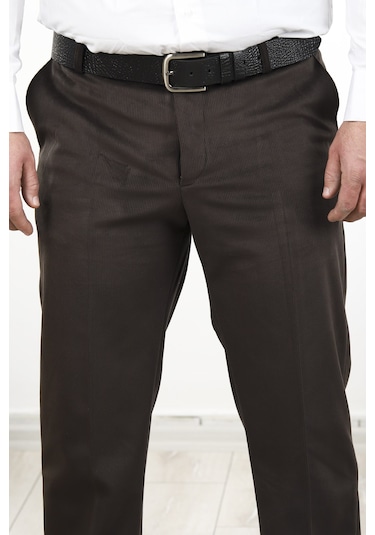 Neowit Erkek İçi Polarlı Yan Cep Klasik Kesim Kadife Pantolon Kahverengi