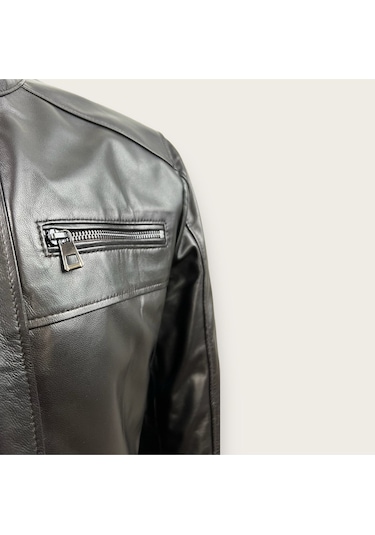 Always Leather Kürklü Usta İşi Özel Dikim Mont 1803340005 Siyah