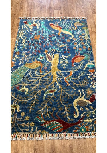 El Dokuma Afghan Halısı Gri
