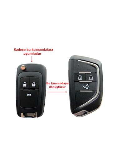 Opel Insignia Astra J Uyumlu Anahtar Kumanda Kabı Siyah