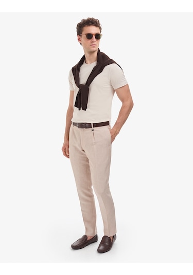 Pierre Cardin Erkek Bej Tişört Basic 50325307-vr011