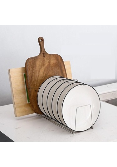 Pazly Basit Siyah Plaka Kurutma Rafı Mutfak Kapağı Organizatör Servis Tepsileri İçin Bulaşık Sepeti 56603515 Siyah