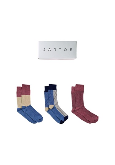Erkek Badalona 3'lü Soket Çorap Renkli