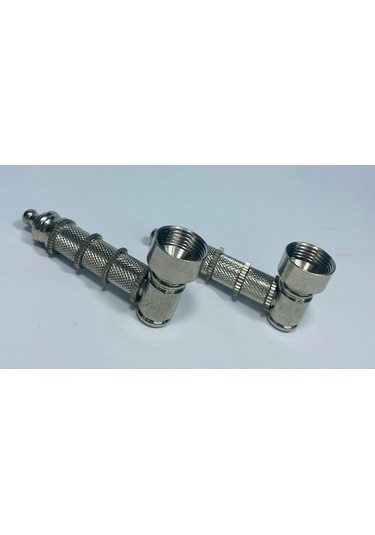 MetalikGri Full Metal Tırtıklı Pipo //7cm-11parça