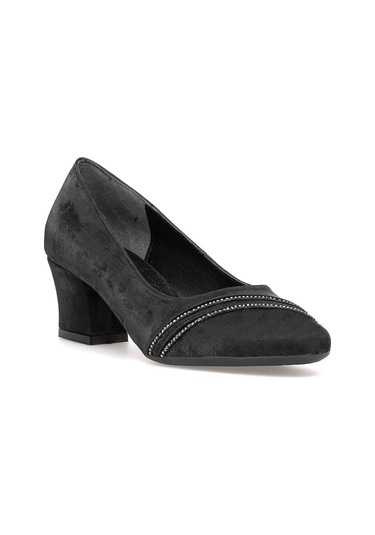Elit Pm280 K541 Kadın Klasik Topuklu Ayakkabı Siyah Siyah