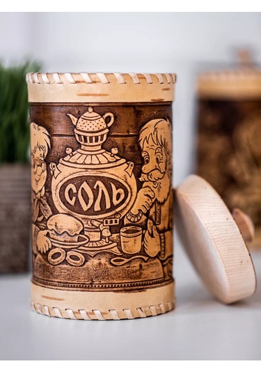 Staratel' Huş Kabuğu Konservesi Kavanozu Tuz Saklama Kabı 162380287