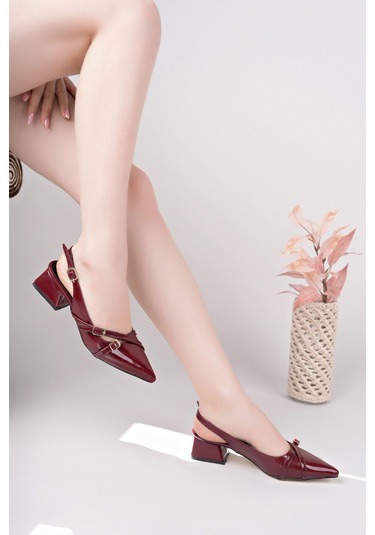 Luis A Costa 3 Tokalı Bordo 4 Cm Abiye Ayakkabı Renkli