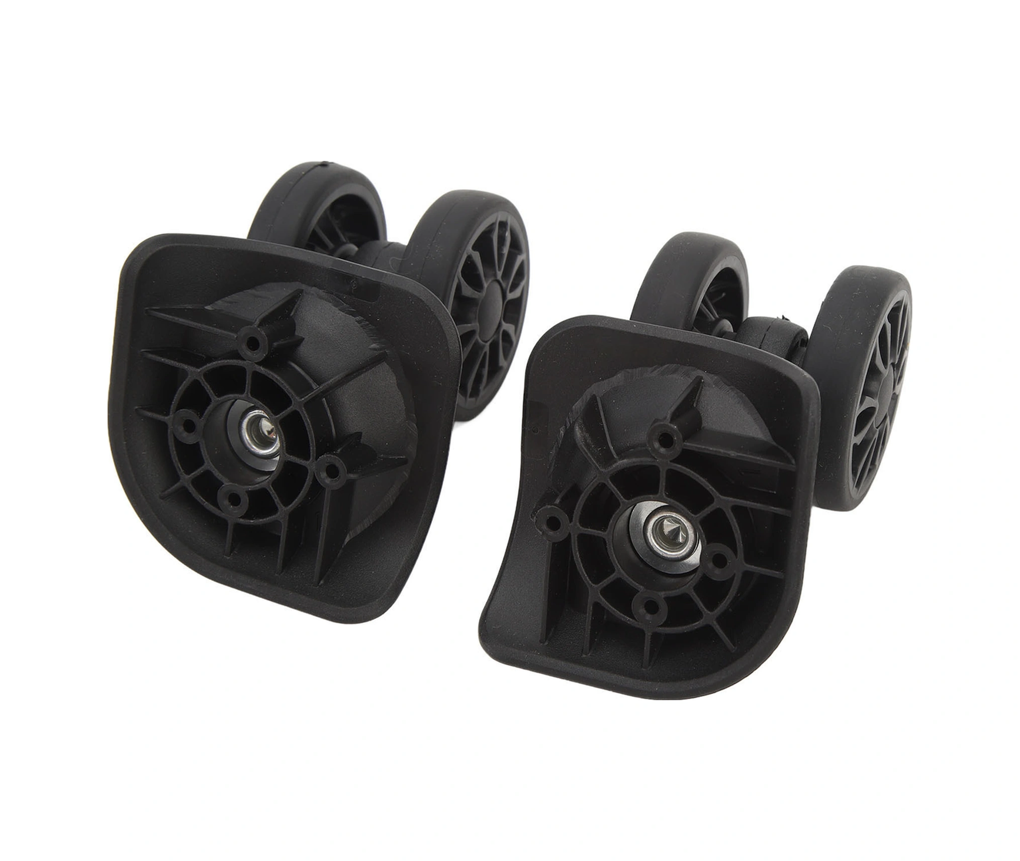 Shineyee Abs Materyal Gümüşlenmiş Tekerlekler, Sessiz Ve Dayanıklı, Bavul Tamiri İçin Evrensel Vitesli Tekerlek Aksesuarı 2 Adet + 8 Vida