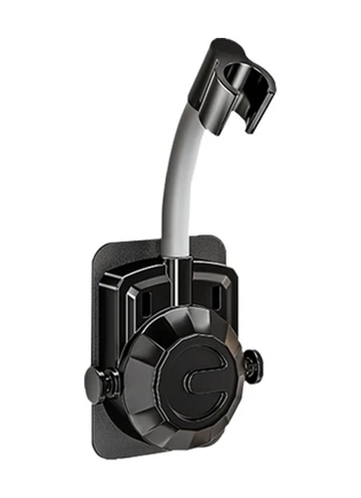 Elmpaly Duş Başlığı Askısı Deliksiz Siyah Tek Parça Modern Banyo Aksesuarı Siyah