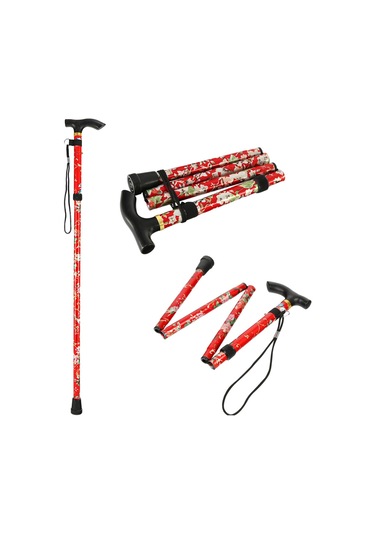 Homyl Katlanabilir Baston Ayarlanabilir 5 Bölümlü El İnsanlar İnsanlar Çok Renkli