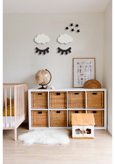 Uyku Zamanı Bulut Yıldız Kirpik Seti Çocuk Odası Duvar Dekorasyon