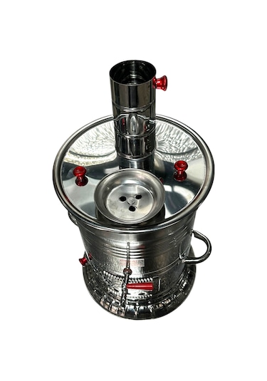 Odunlu Tek Musluklu Çelik Semaver 5 Lt -126