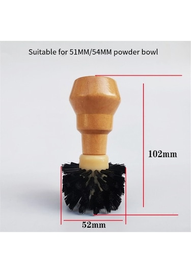 Metabagua Uygun 51mm/54mm Kahve Makinesi Portafilter Fırçası, Temizleme Fırçası G3y27w Siyah