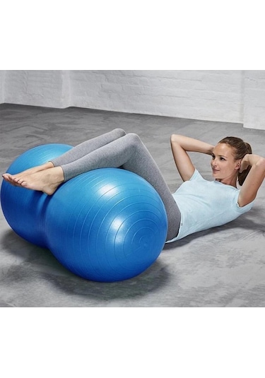 Fıstık Şekilli Pilates Topu 45 90 CM Pompa Vardır
