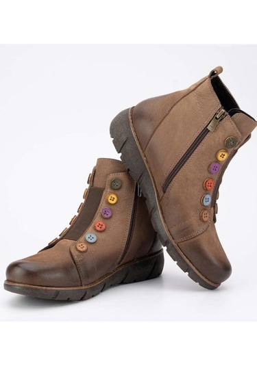 Venüs 1953791k-22k Kadın Deri Bot 1953791K-R13206 Vizon